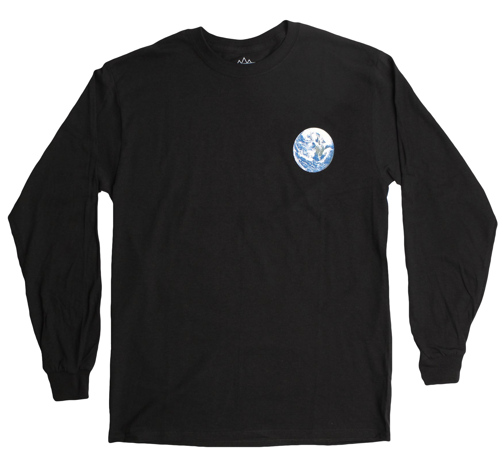 Astronaut Over Earth L/S black T-shirt by Altru Apparel