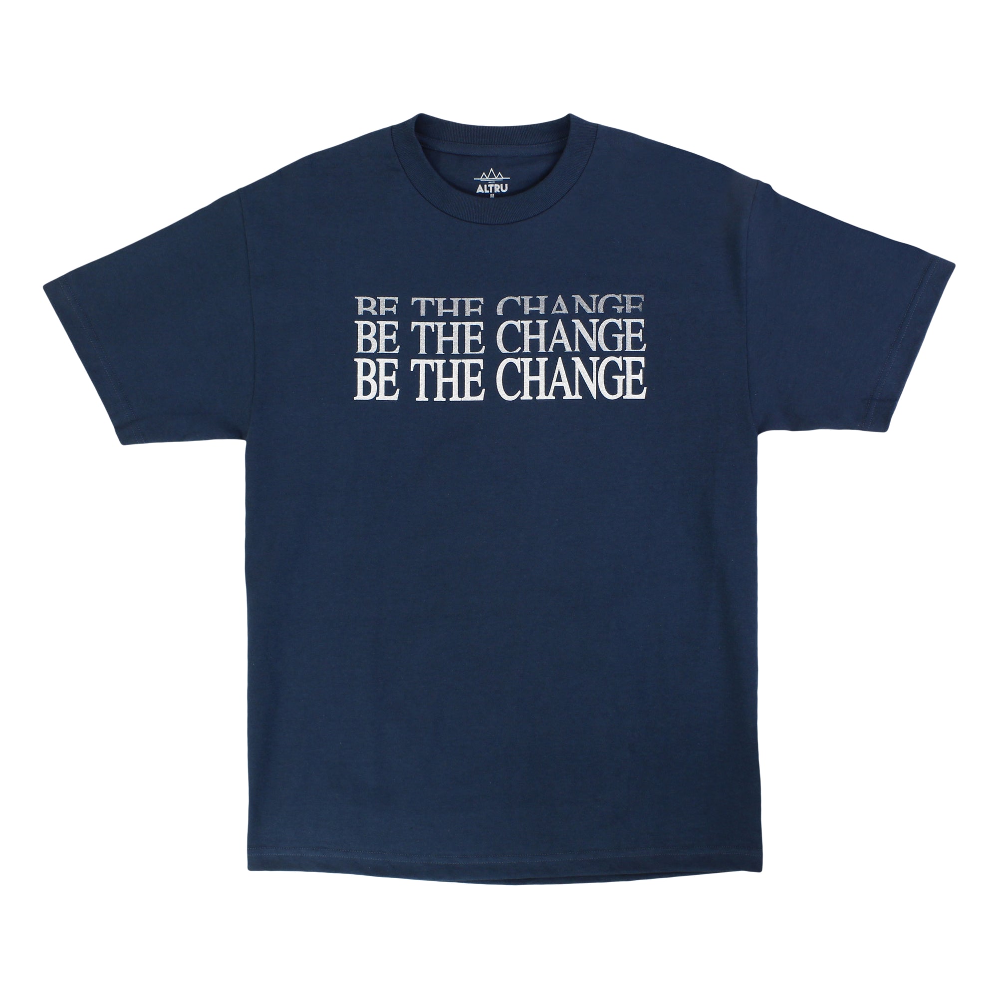 Be The Change navy tee by Altru Apparel
