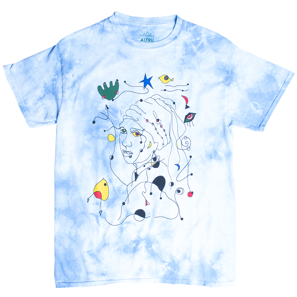 Girl with Pearl Earring tie-dye tee