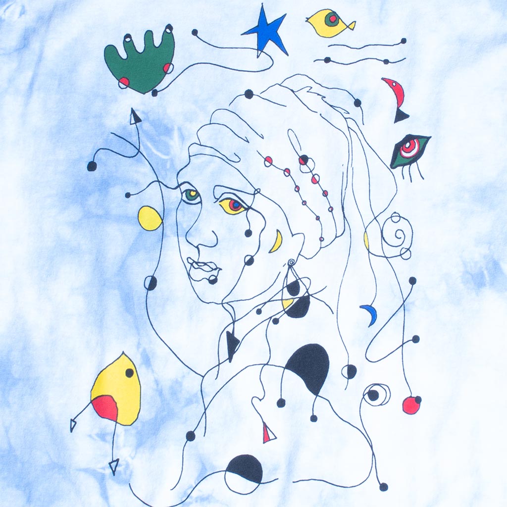 Girl with Pearl Earring tie-dye tee