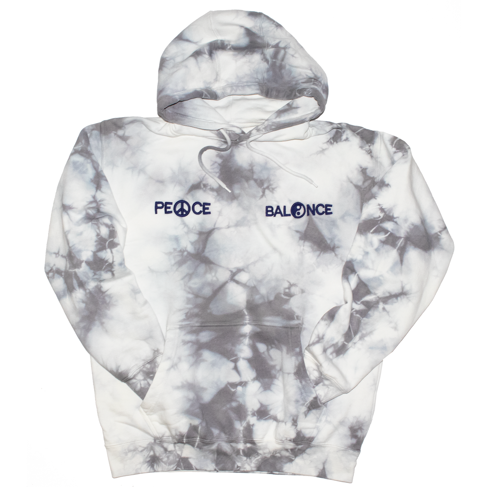 Peace Balance Embroidered Tie-Dye Hoodie