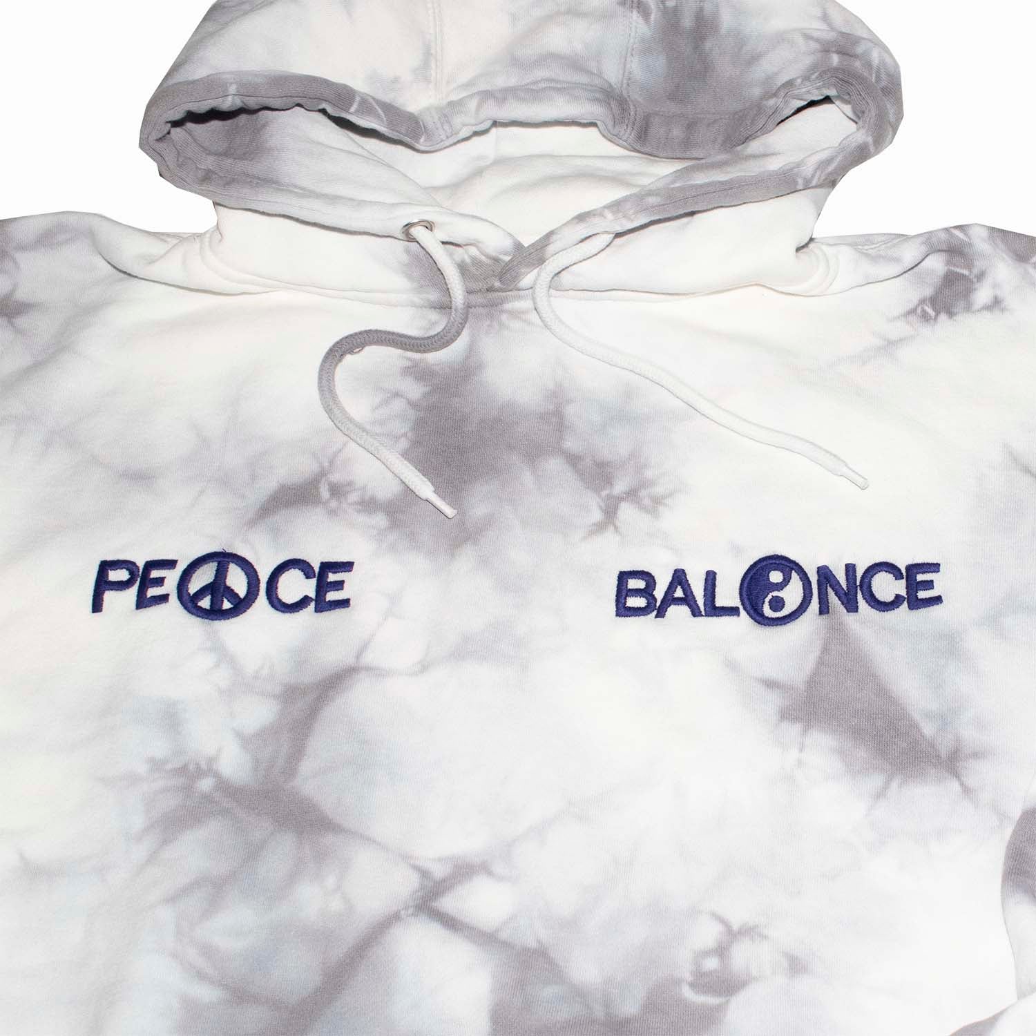 Peace Balance Embroidered Tie-Dye Hoodie