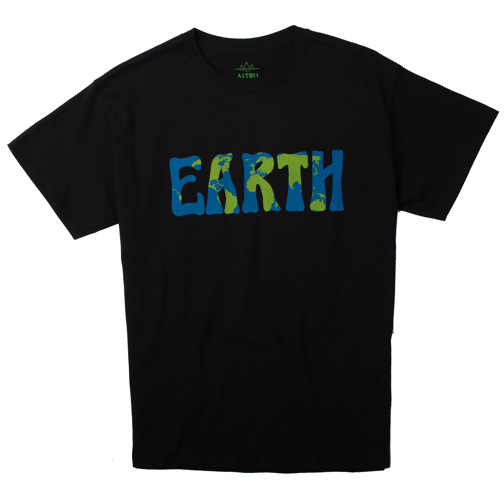 Earth Map Text tee shirt