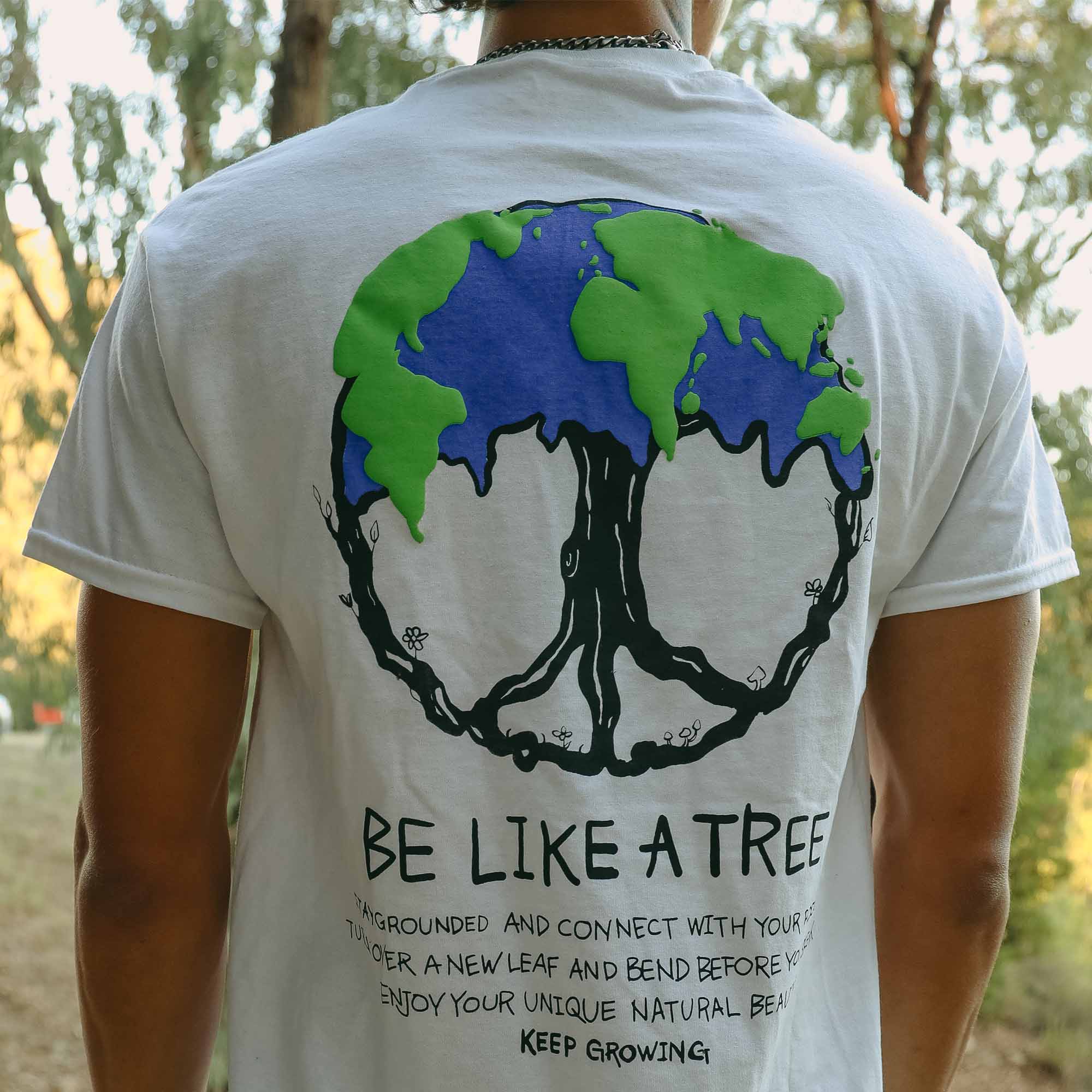 Be Like A Tree puff ink tee