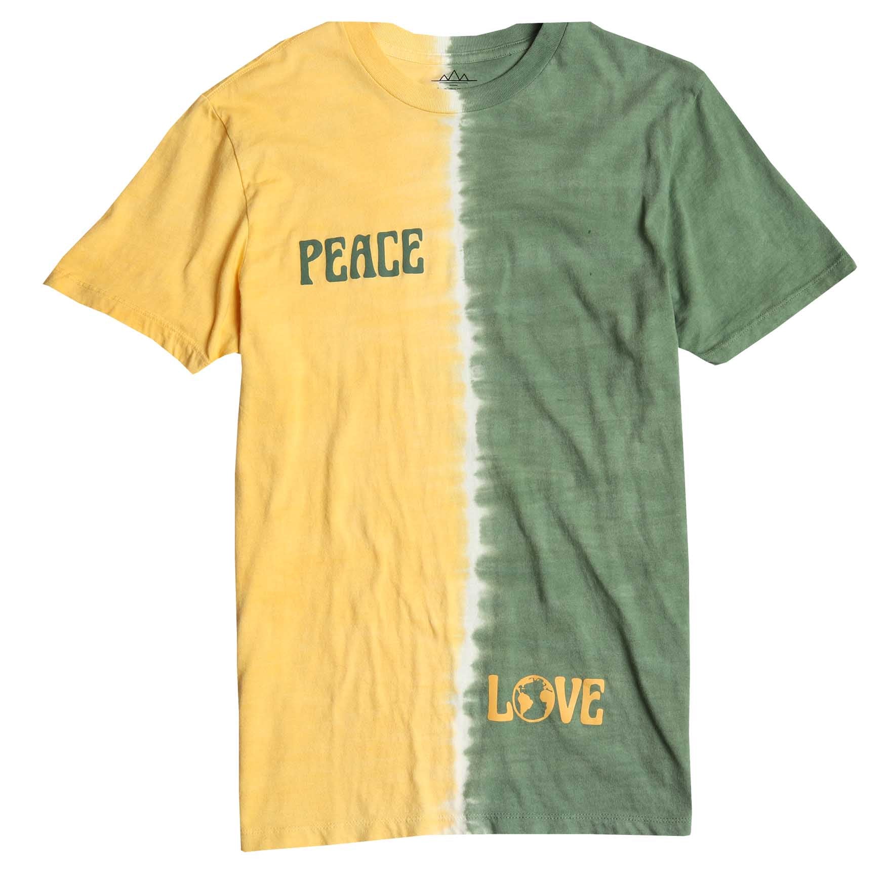 PEACE AND LOVE half dip-dye tee