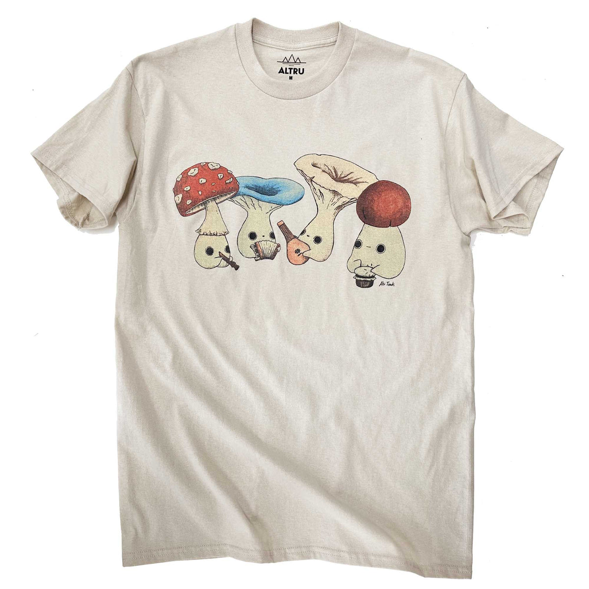 Altru Fungi Tan color tee front full image