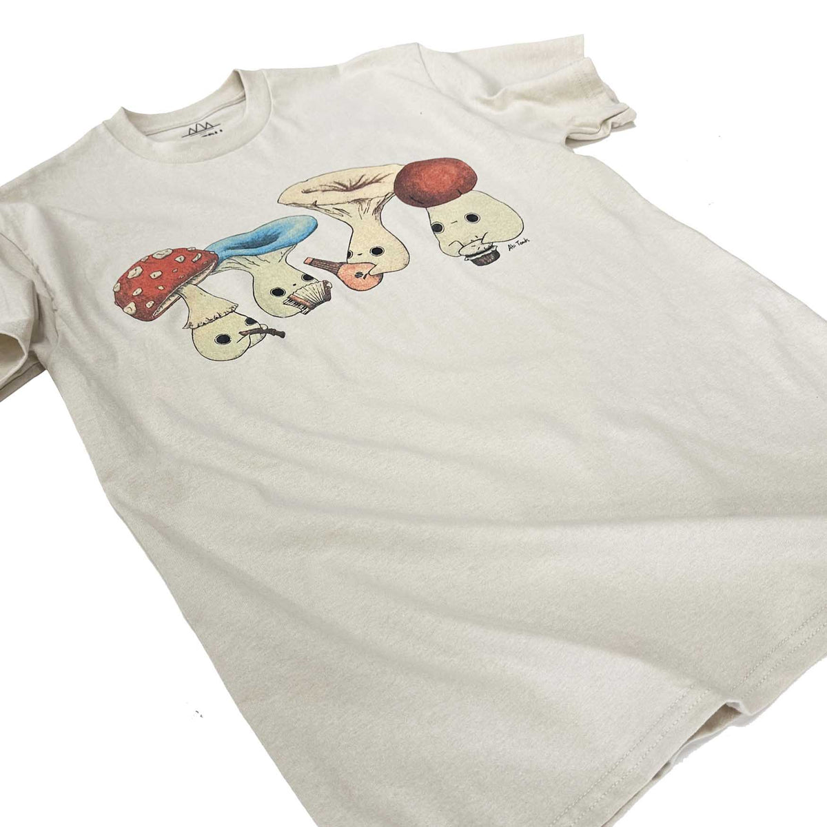 Altru Fungi Tan color tee front full image 2