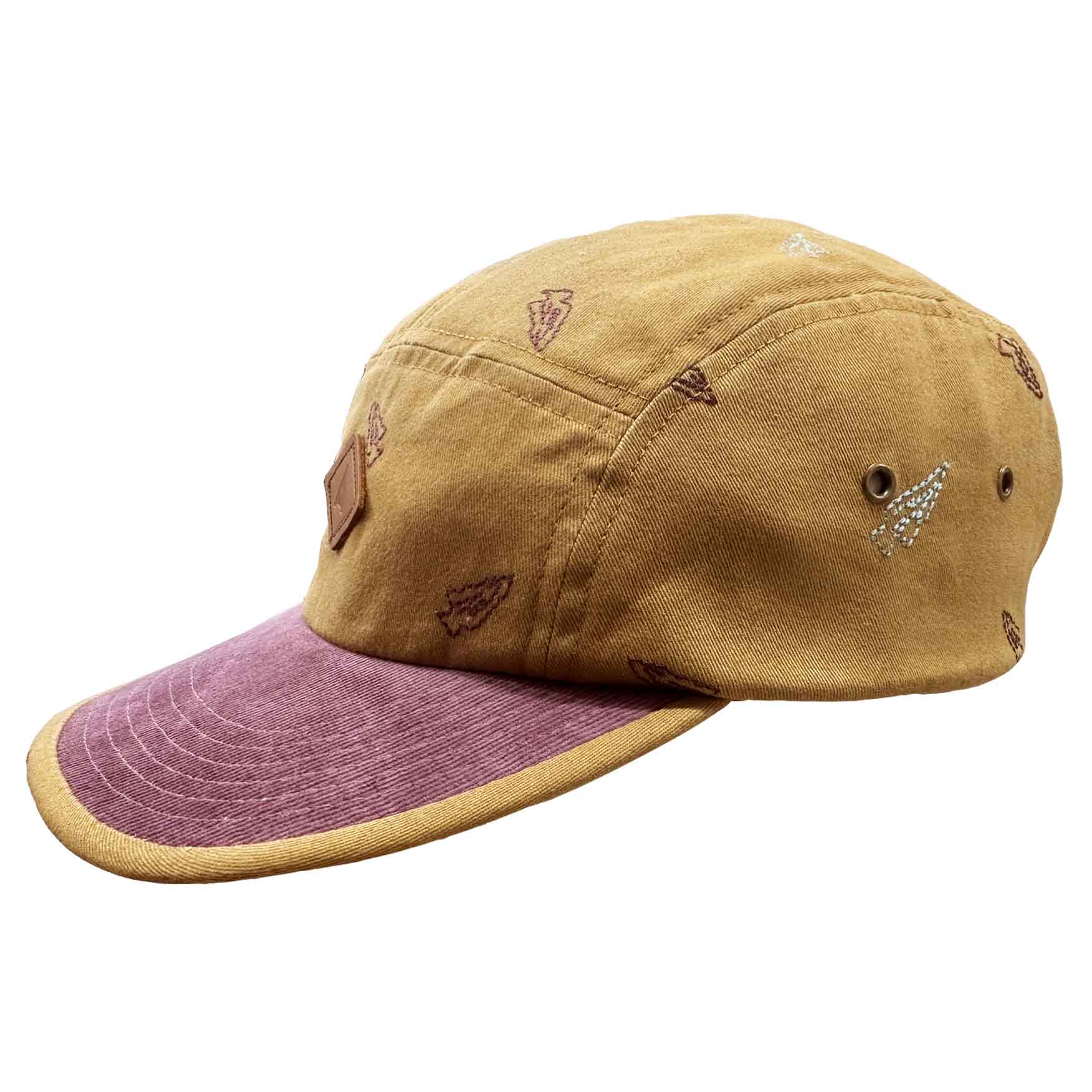 Arrow Heads 5-Panel Cap with adjustable strap and snap clip