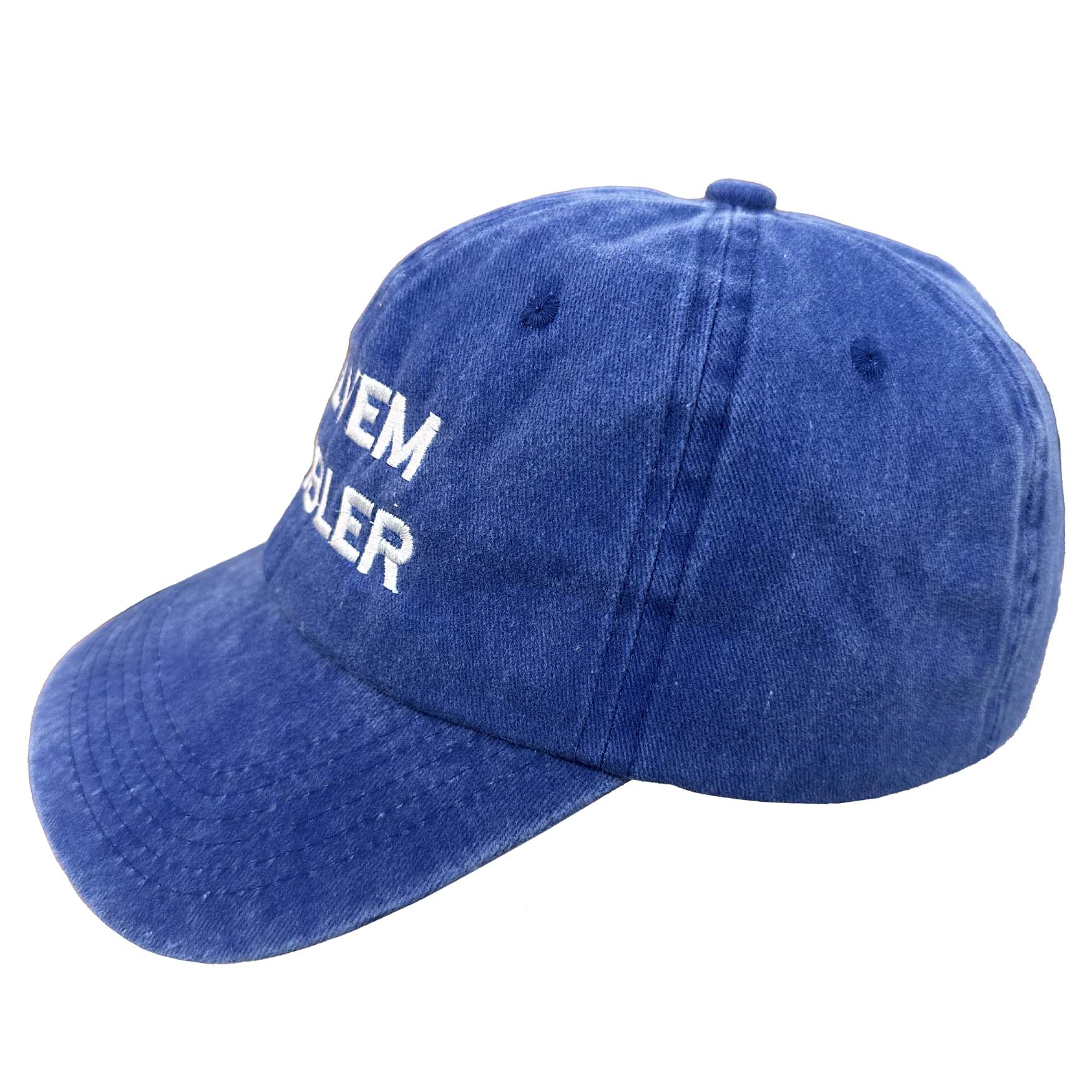 "Solvem Probler" 6 Panel Low Profile Embroidered Cap Cobalt Blue