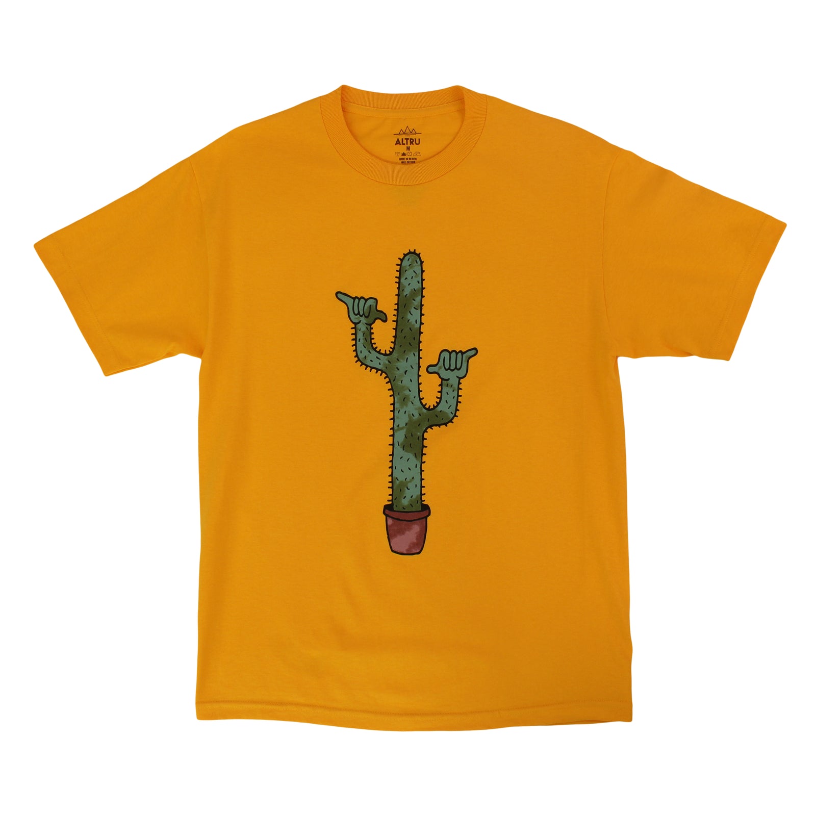 Shaka Guaro Cactus yellow-honey tee by Altru Apparel