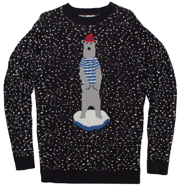 【GRAVER】24FW★ Ice Polar Bear Sweatshirt polar bear sweatshirt - sustainable Christmas jumper