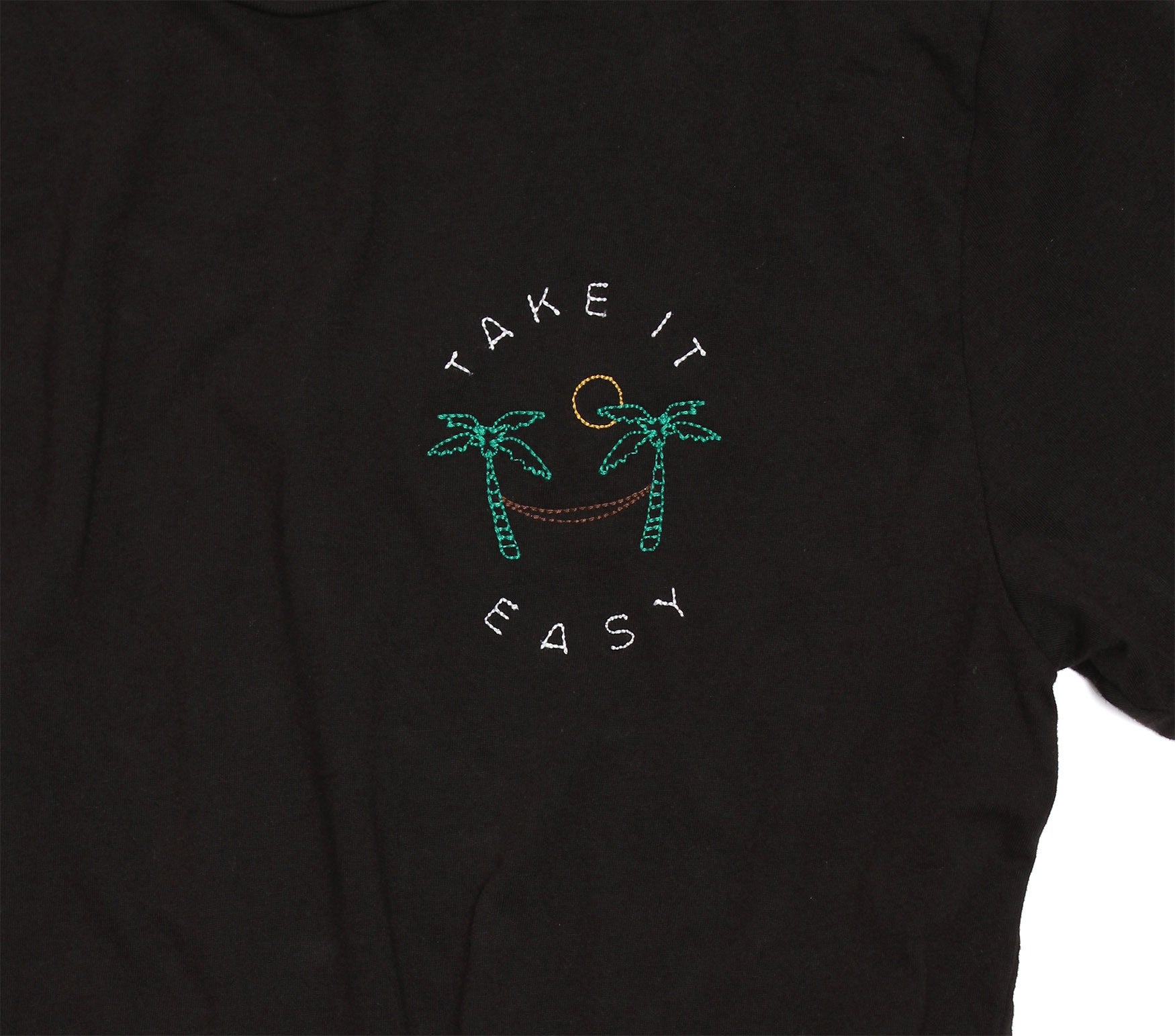 Take It Easy Hammock Embroidery Tee