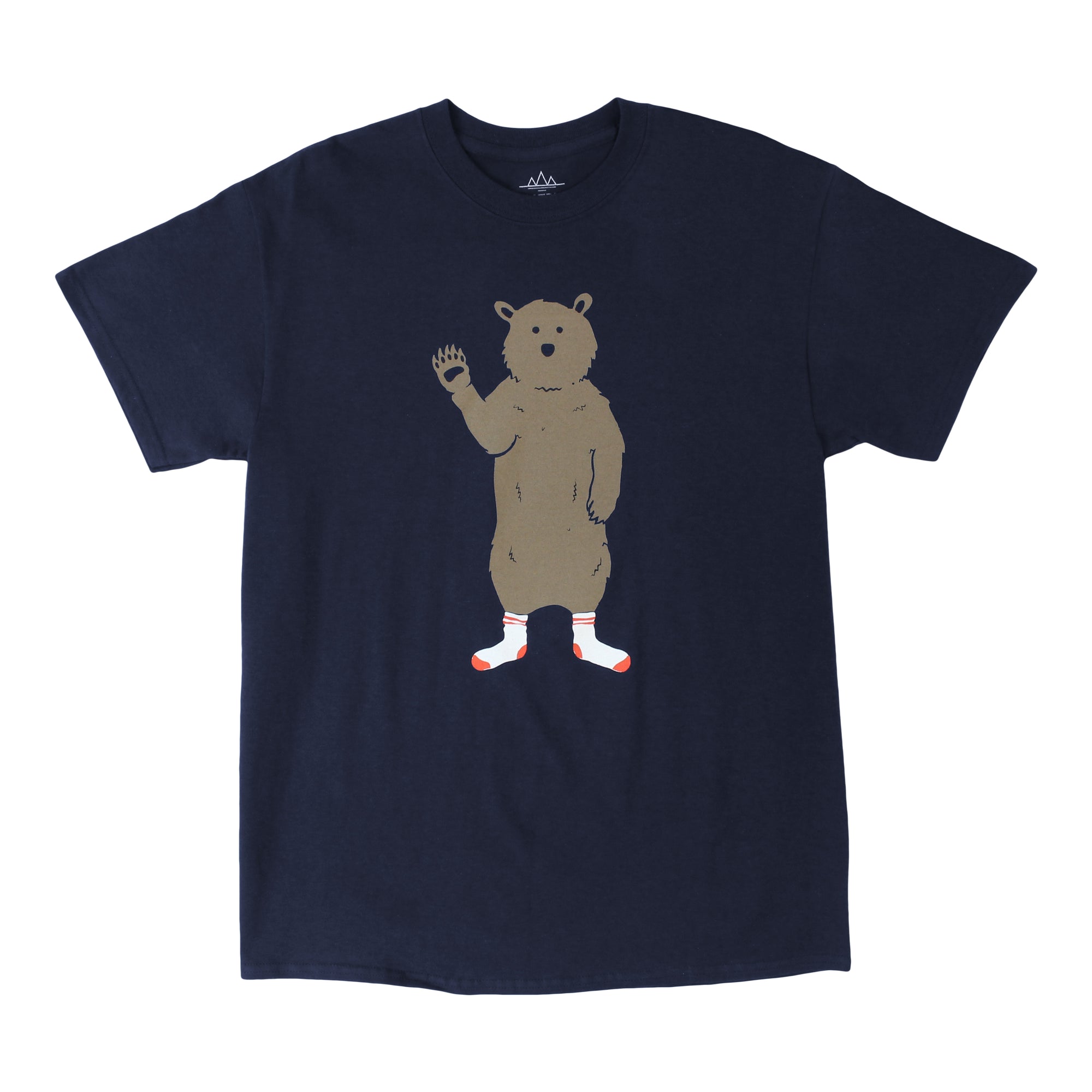 BEAR IN SOCKS short sleeve navy tee by Altru Apparel