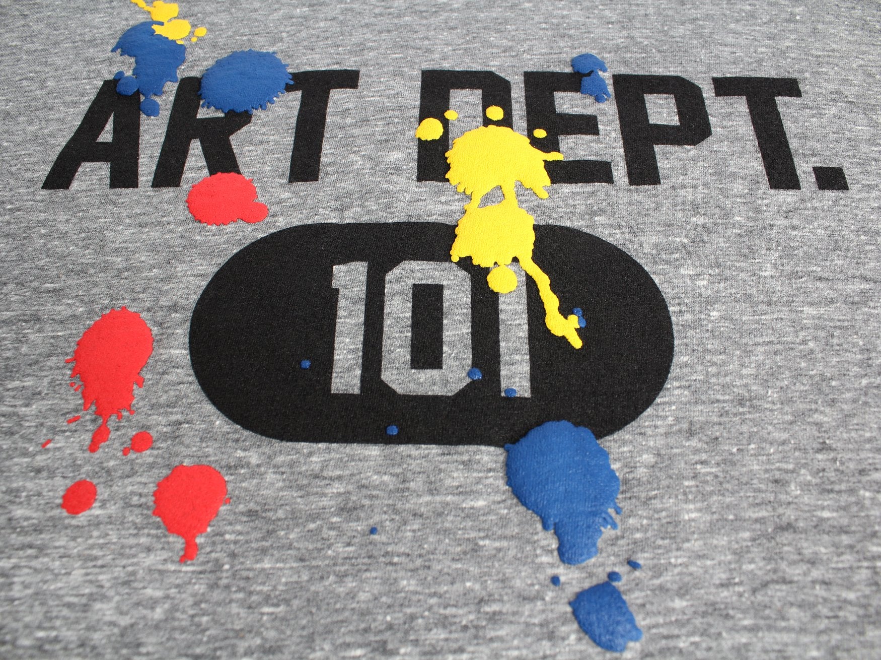 Art Dept. 101 Puffy Paint Splats Fun Graphic T-shirt