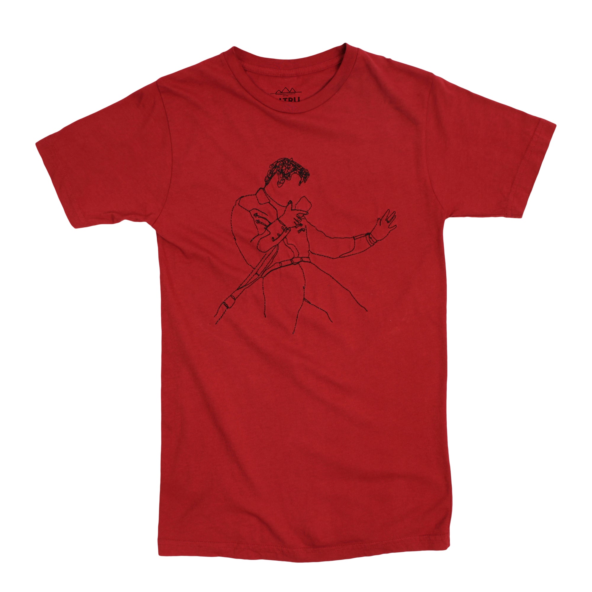 Elvis Embroidered red T-shirt by Altru Apparel