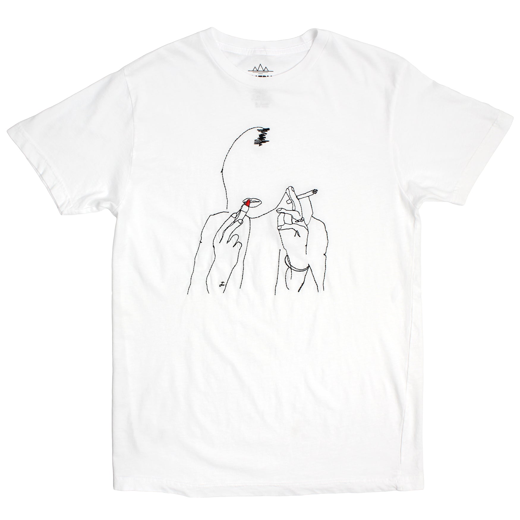Kate Embroidered white T-shirt by Altru Apparel
