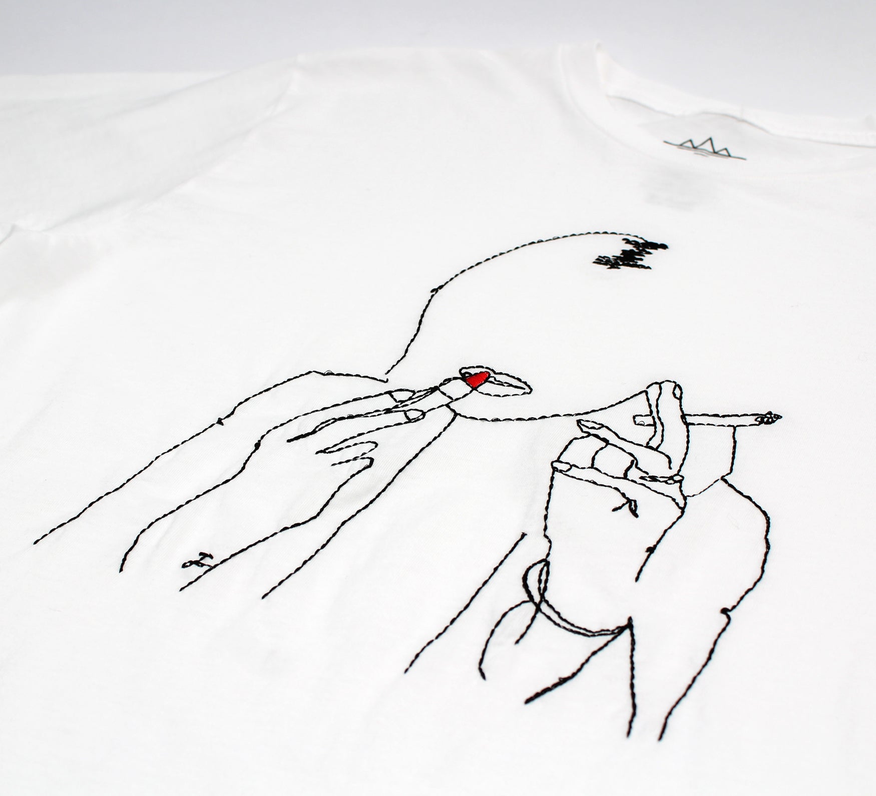 Kate Embroidered white T-shirt by Altru Apparel