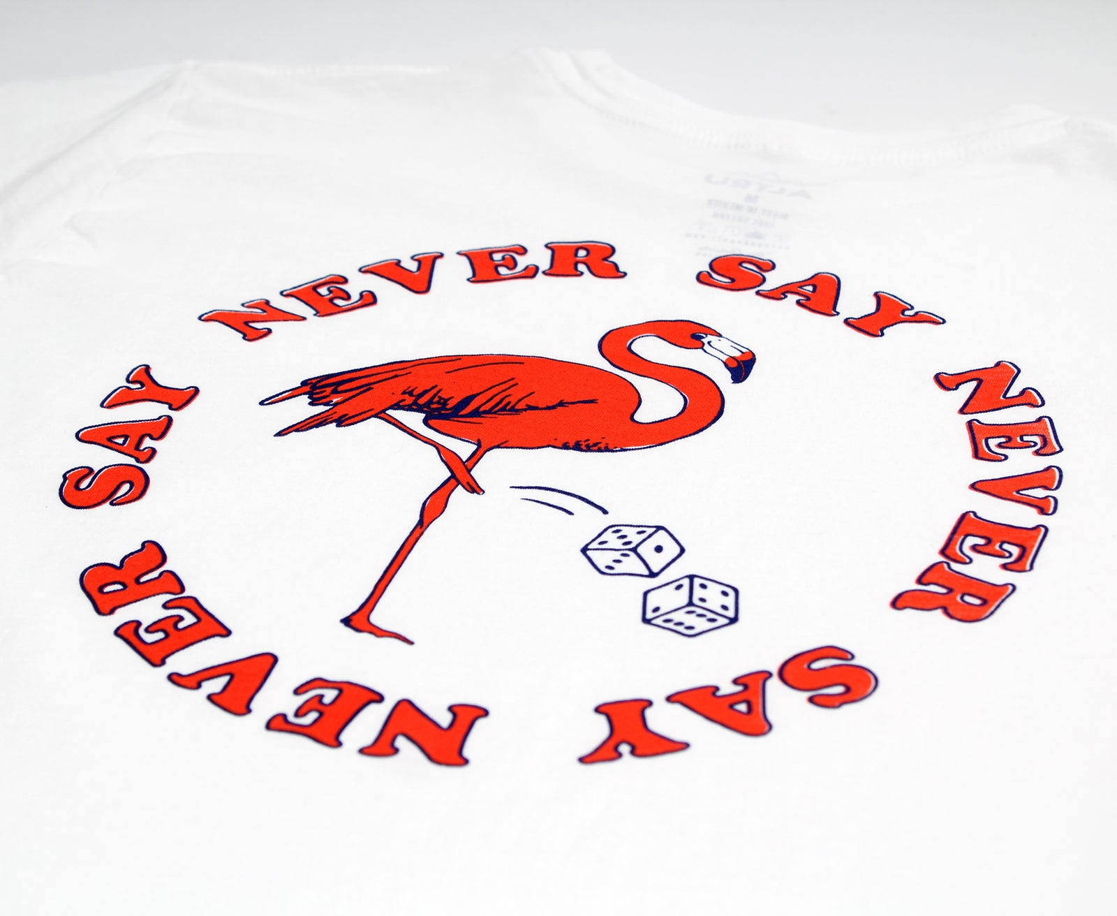 dice flamingo altru apparel pocket graphic tee close up