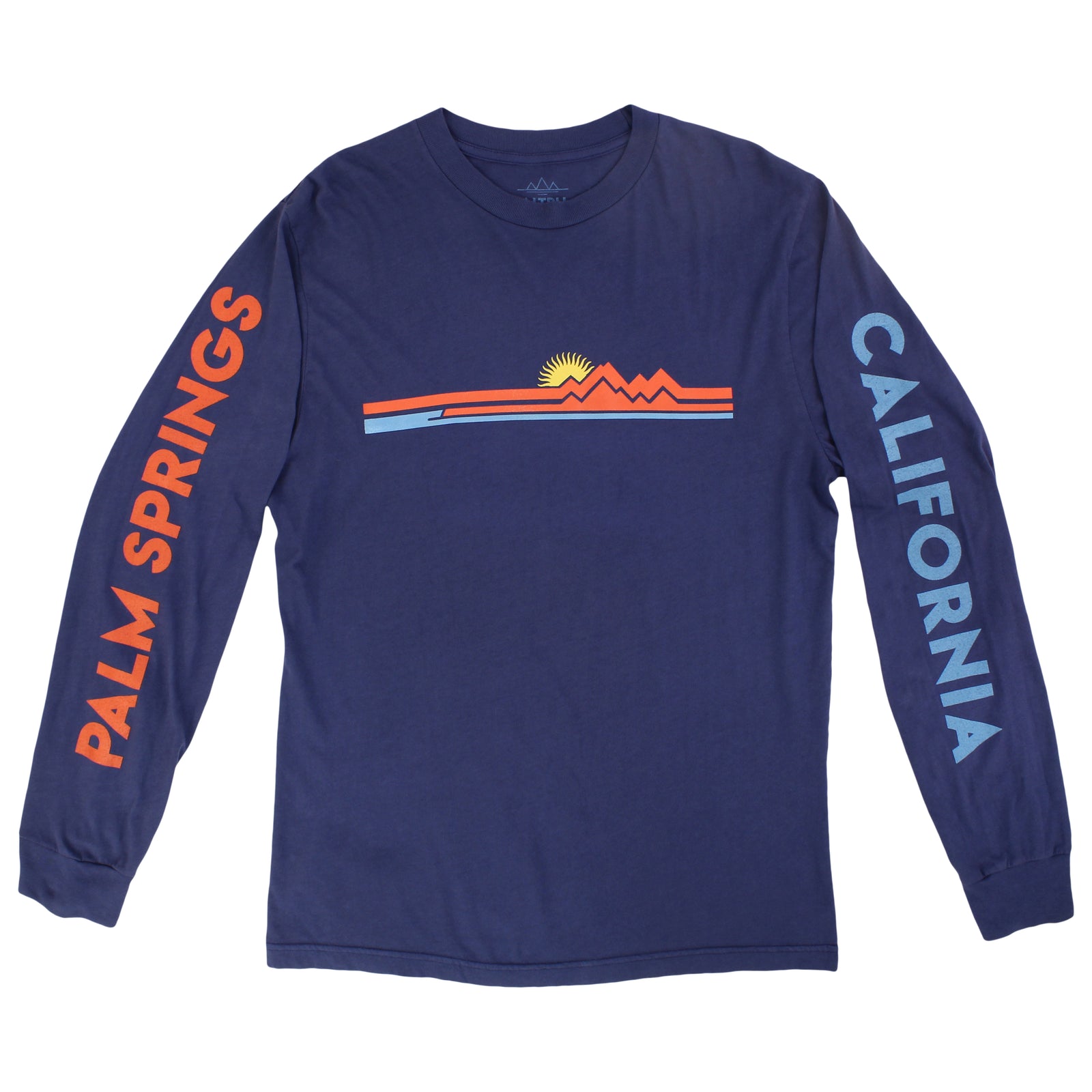 PALM SPRINGS CA STRIPED Navy tee by Altru Apparel