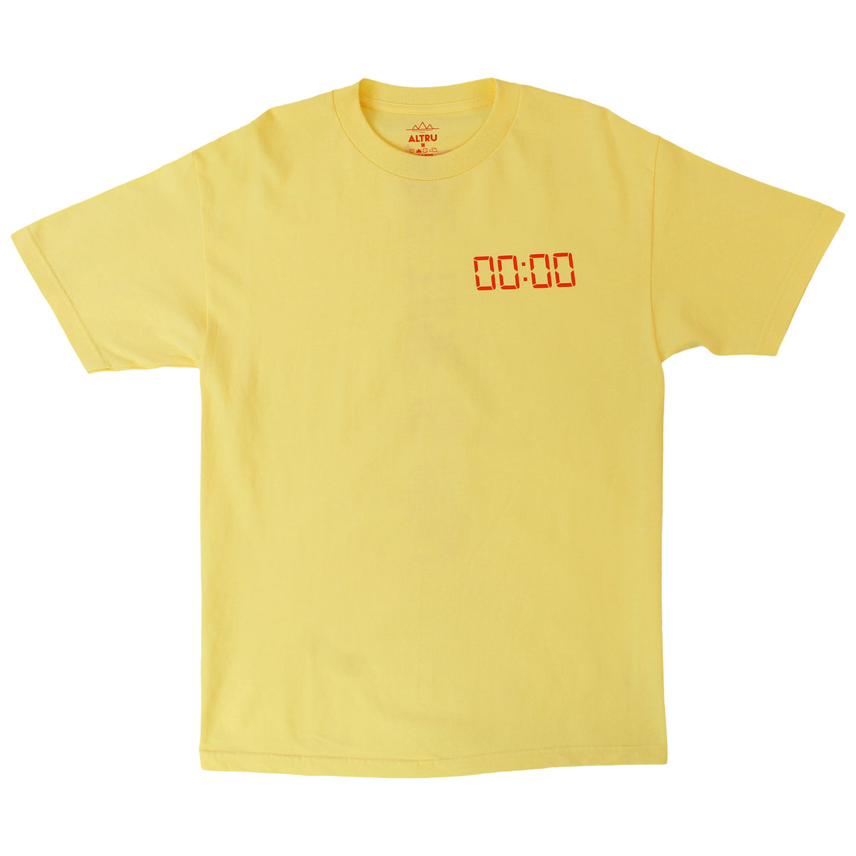 The Time Is Now yellow graphic tee by Altru Apparel front