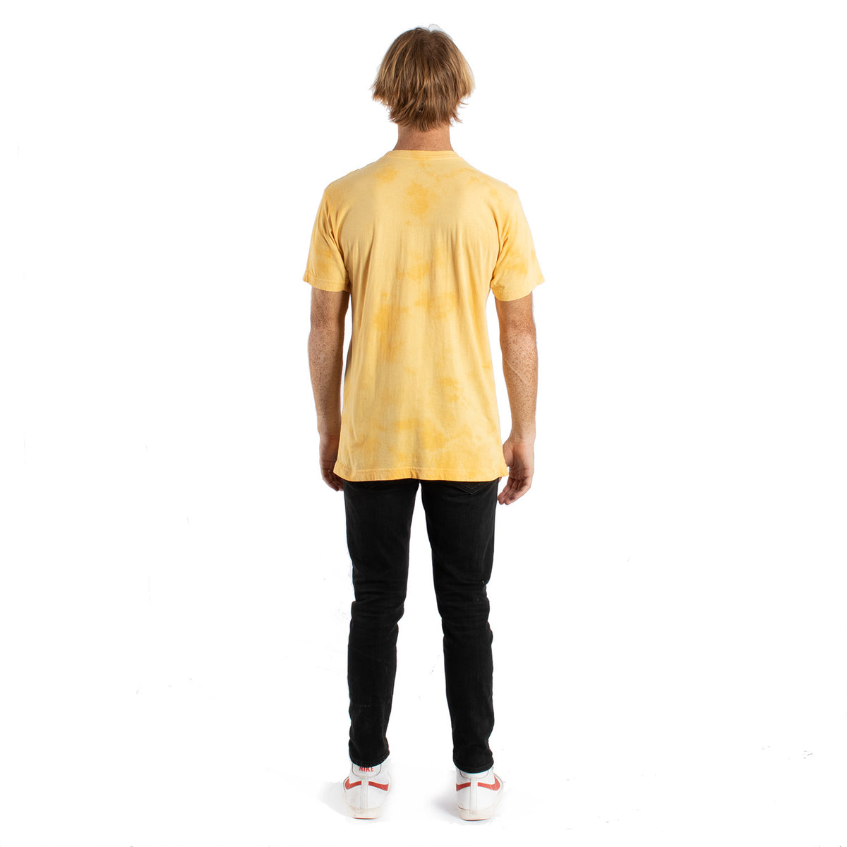 Road Trip Chest Stripe cloud wash lemon graphic tee