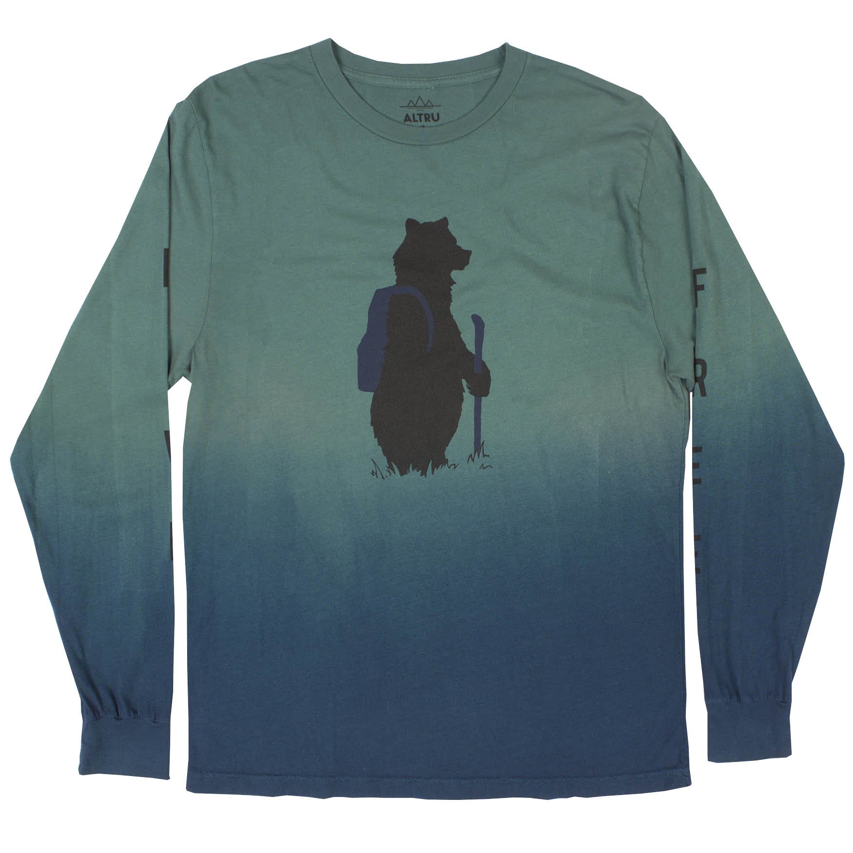 a hiking bear graphic tee by Altru Apparel front