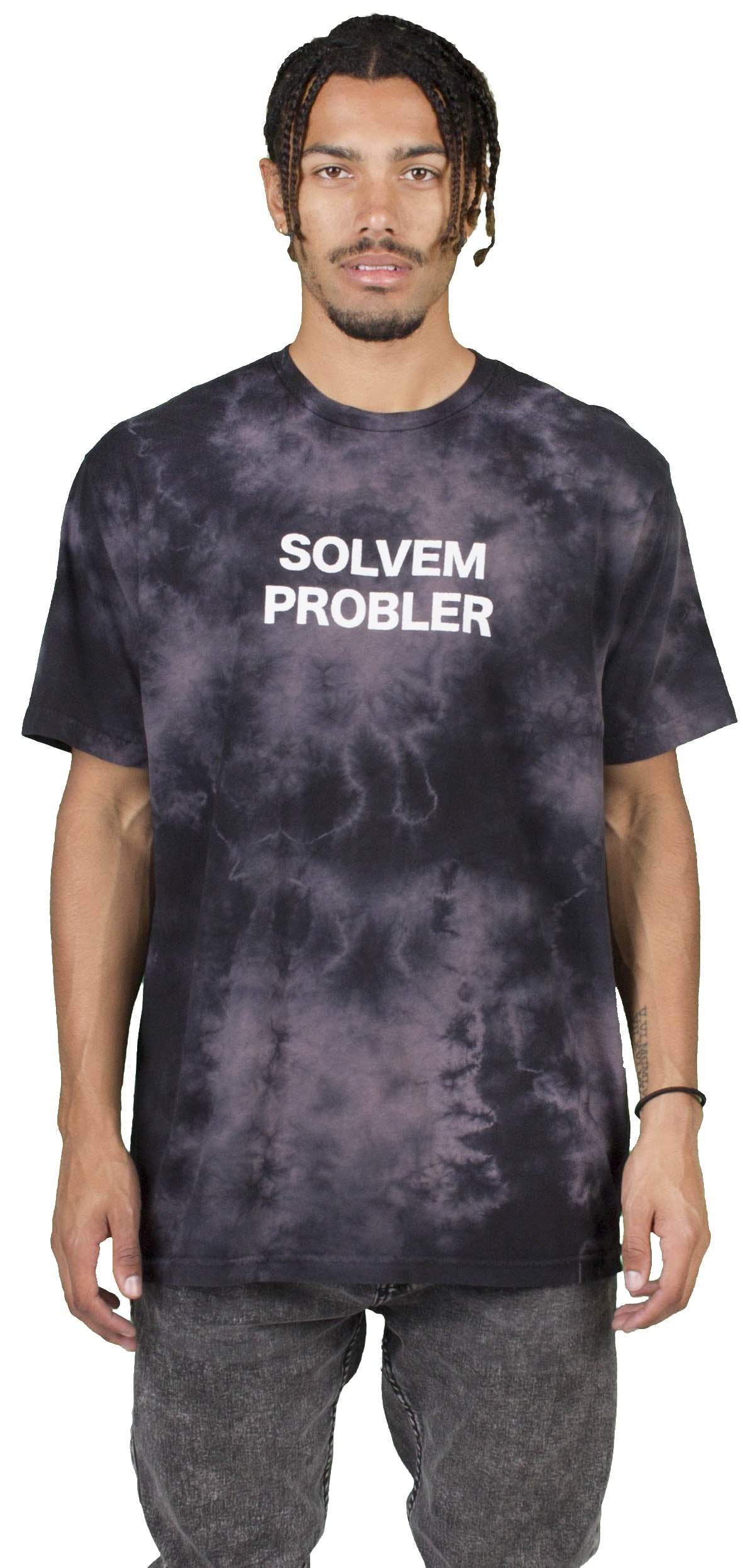 Solvem Probler Mens Black Cloud Wash Graphic Tee (It's spelled wrong...get it?)