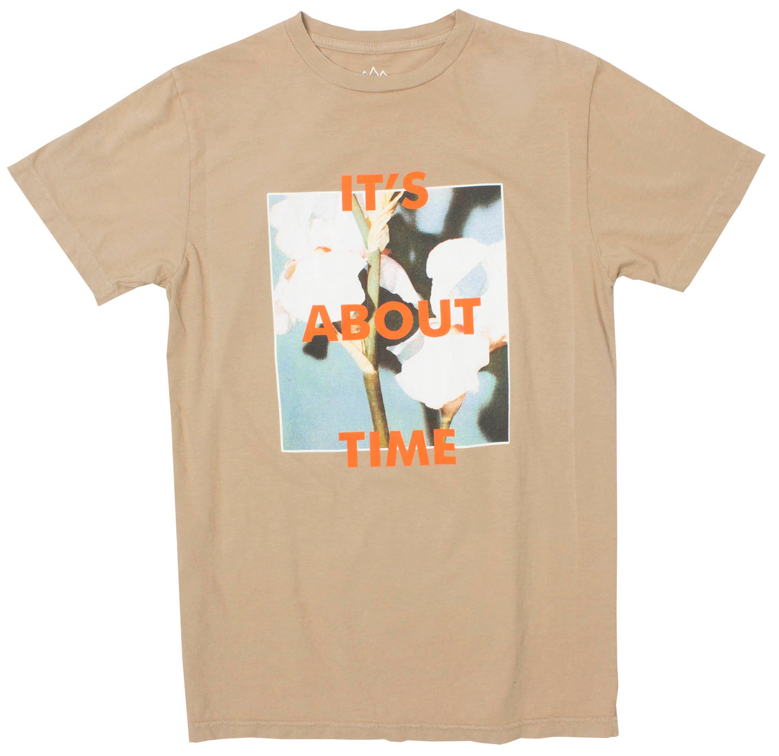 It's About Time Flowers khaki graphic tee by Altru Apparel