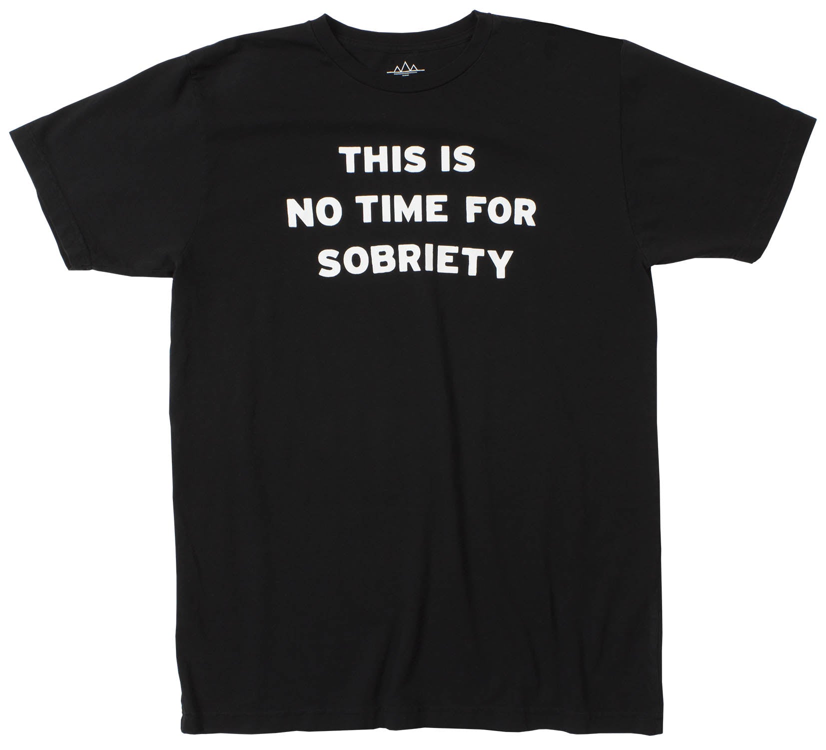 No Time For Sobriety Men's Funny Black Graphic Tee by Altru Apparel