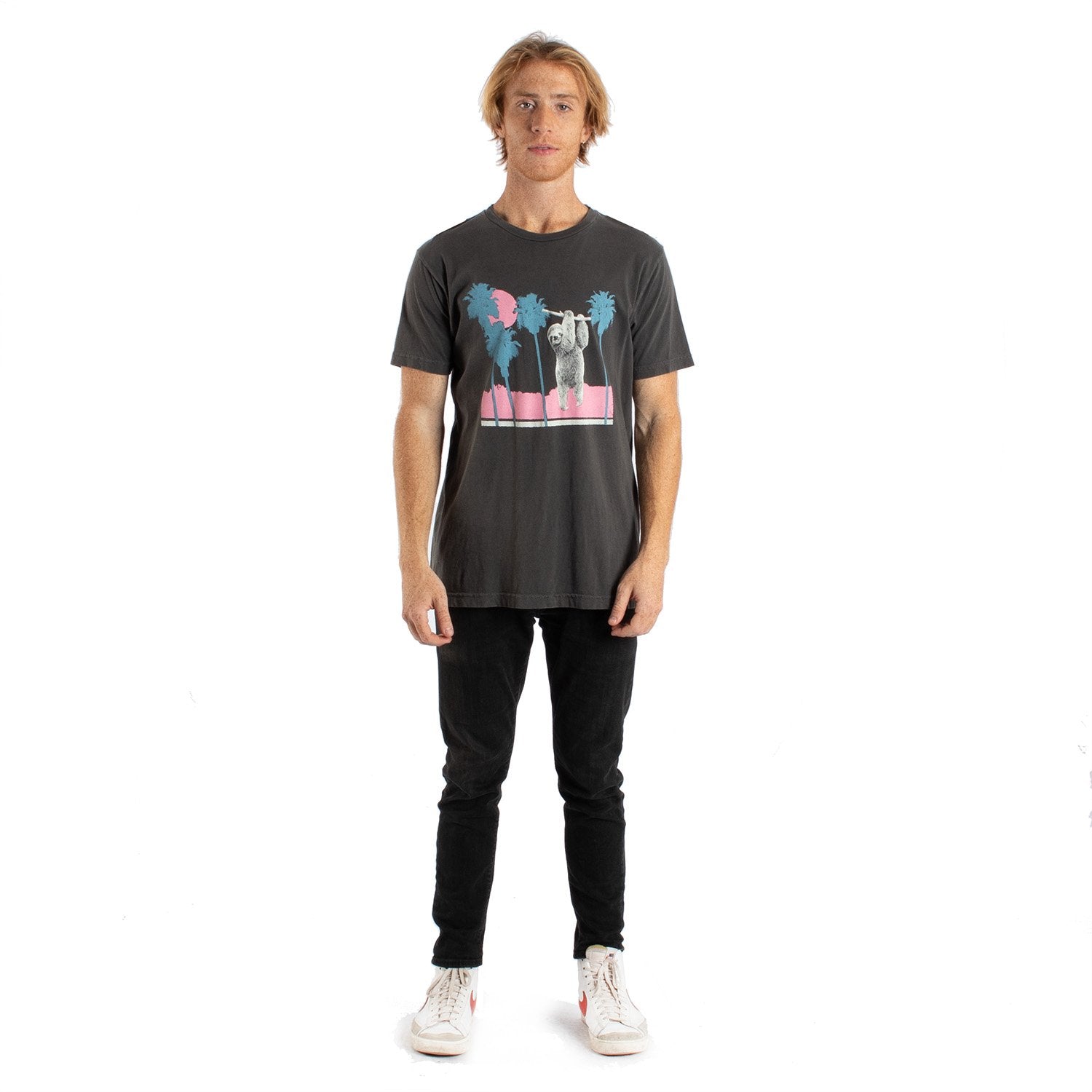 Sloth Hang Palm Tree Tee