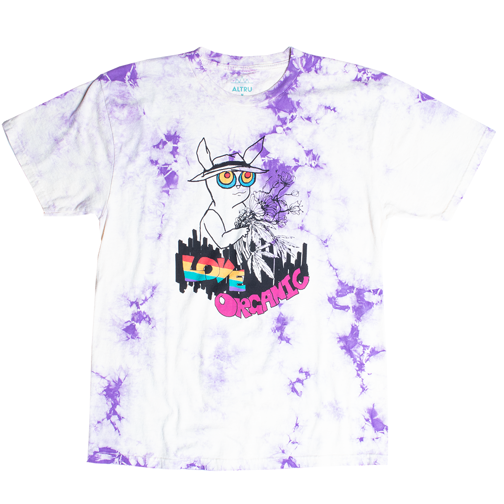 Love Organic Bunny tie-dye tee