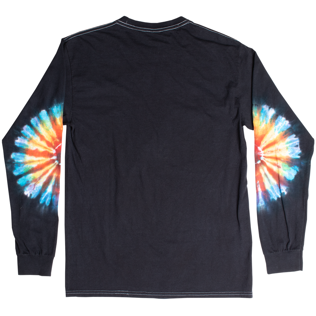 Caution tie-dye long sleeve tee