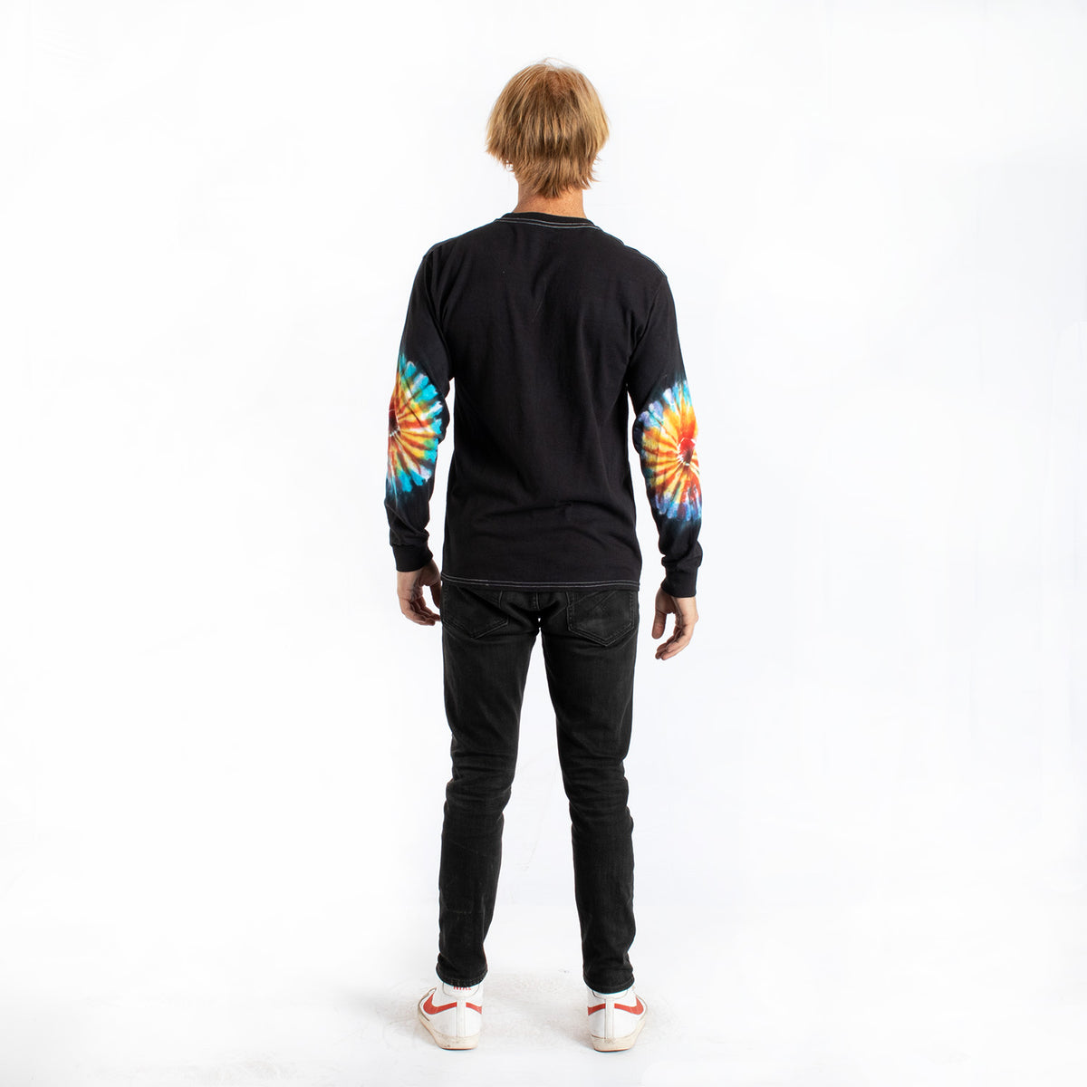 Caution tie-dye long sleeve tee