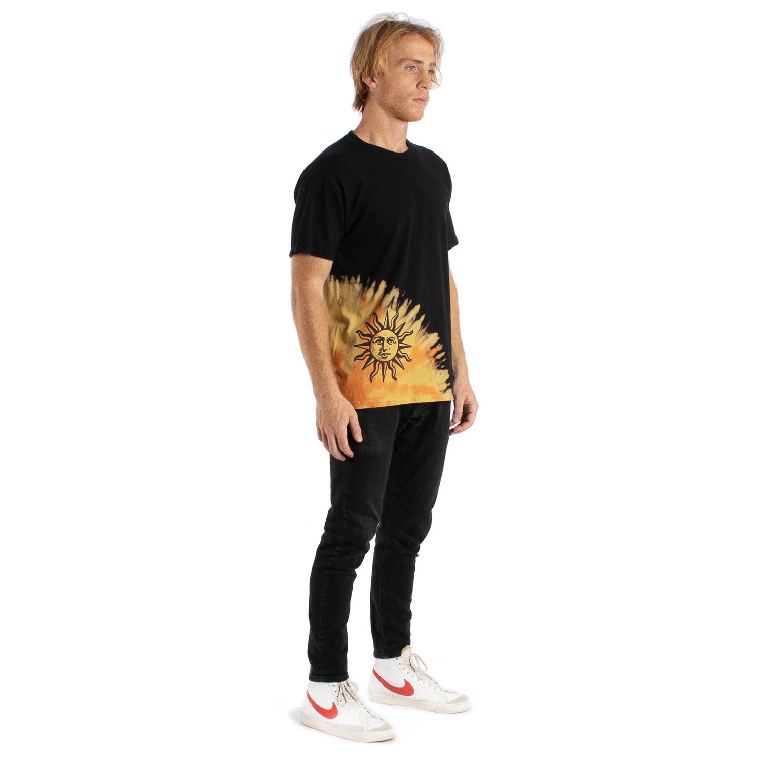 Burning Sun asymmetrical tie-dye tee