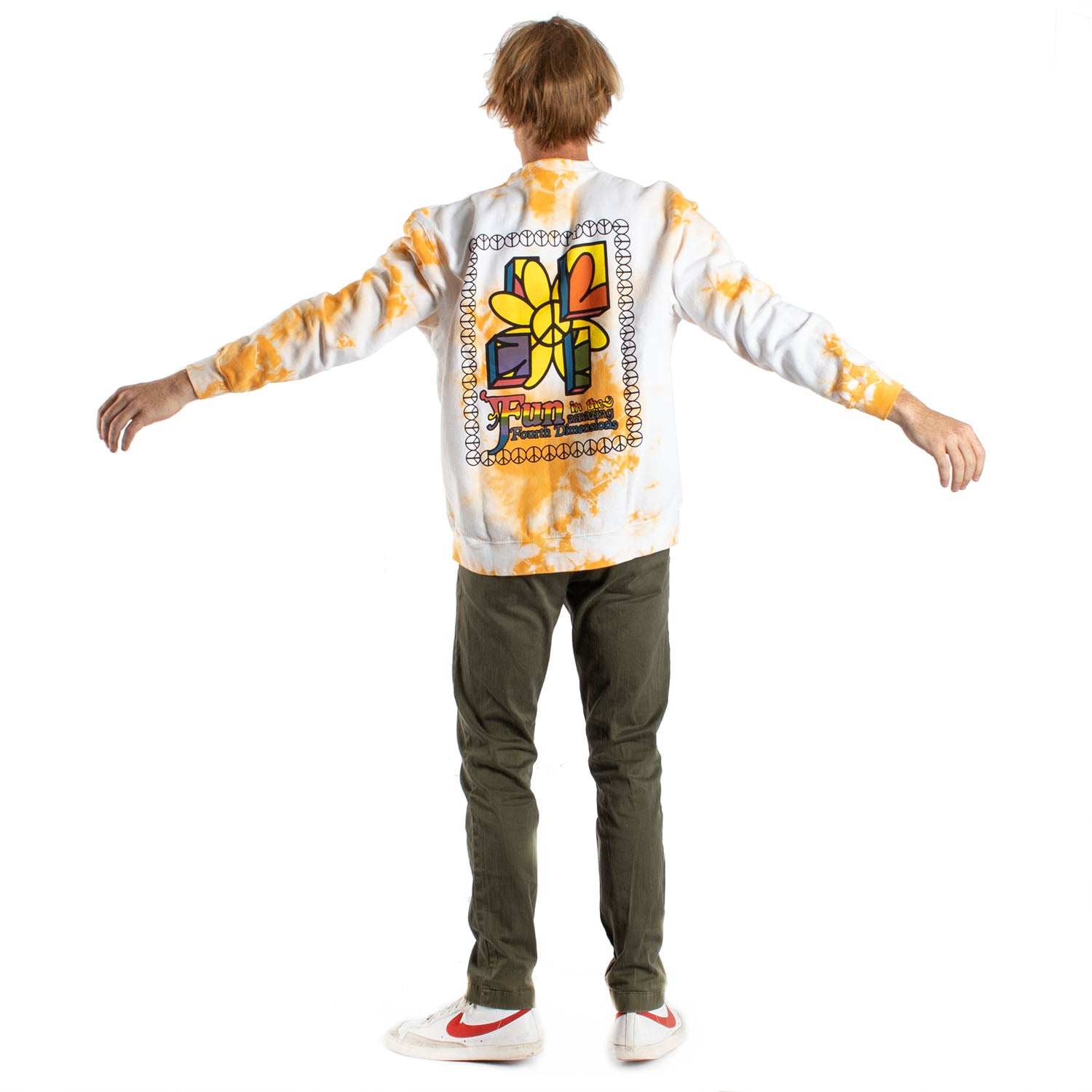 Fourth Dimension Peace Flower graphic sweatshirt