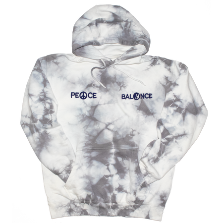 Peace Balance Embroidered Tie Dye Hoodie