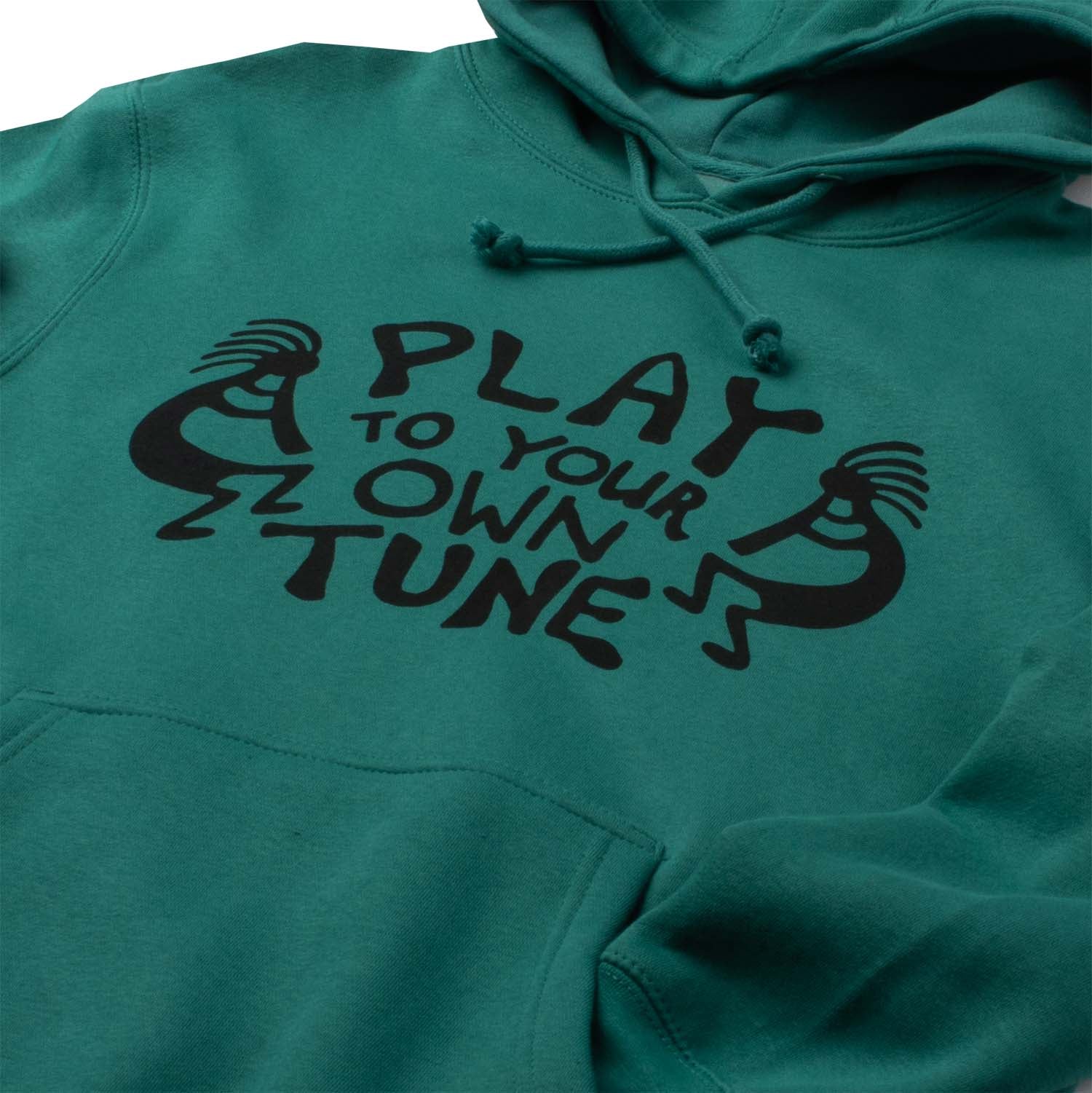 Altru Men's Play Your Own Tune Graphic Hoodie Green Fleece