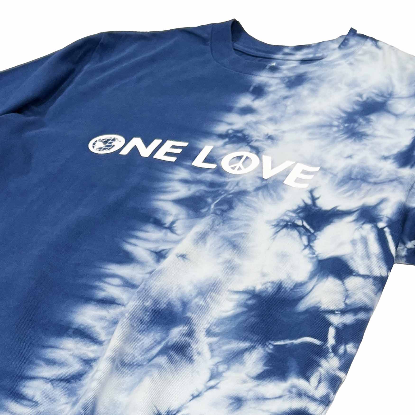 Buy One Love high Density print HALF tie-dye tee