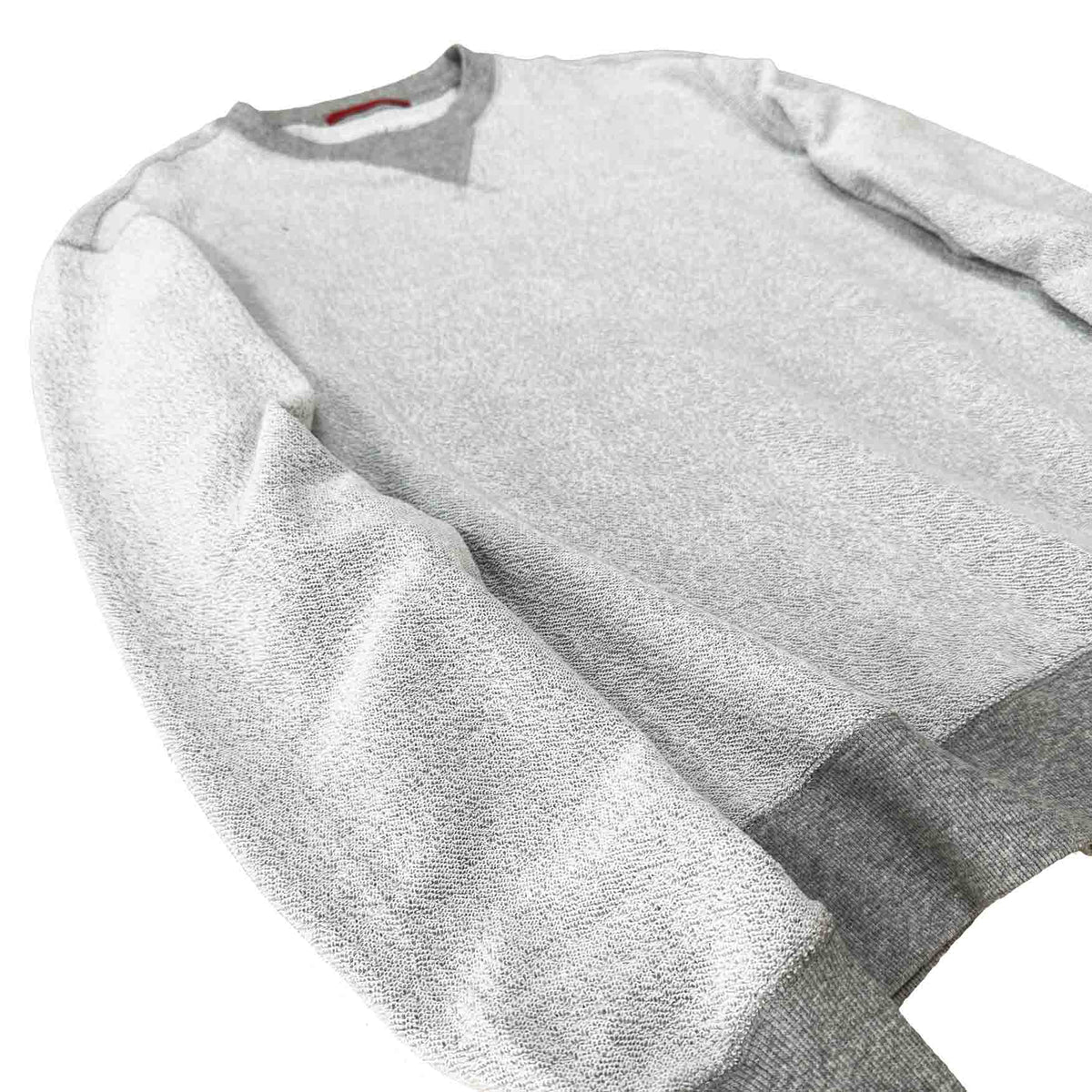 Altru Vintage White/Grey Reverse crew mid weight 100% cotton loop terry blank crew sweatshirt  front image 2