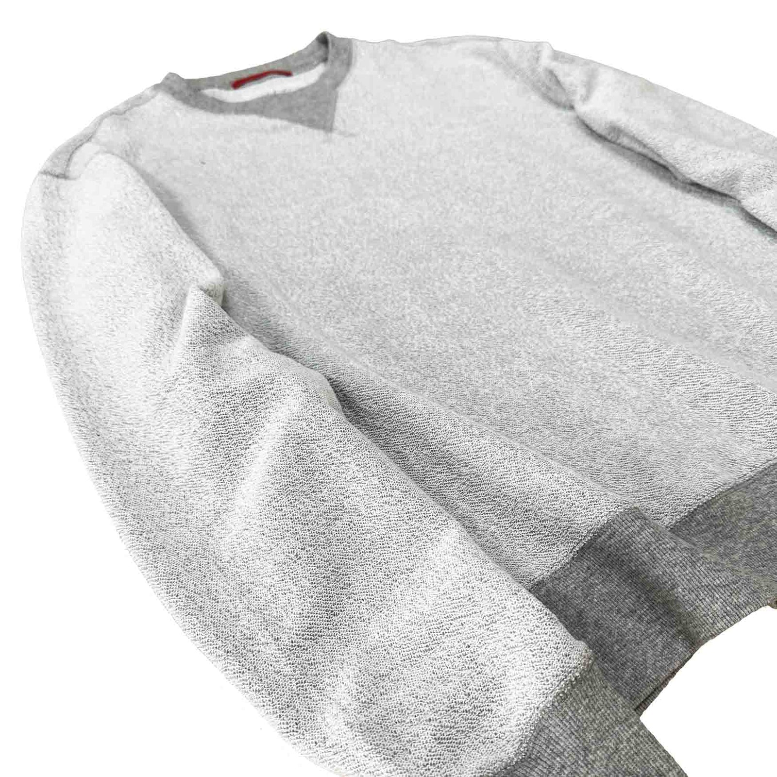 Altru Vintage White/Grey Reverse crew mid weight 100% cotton loop terry blank crew sweatshirt  front image 2