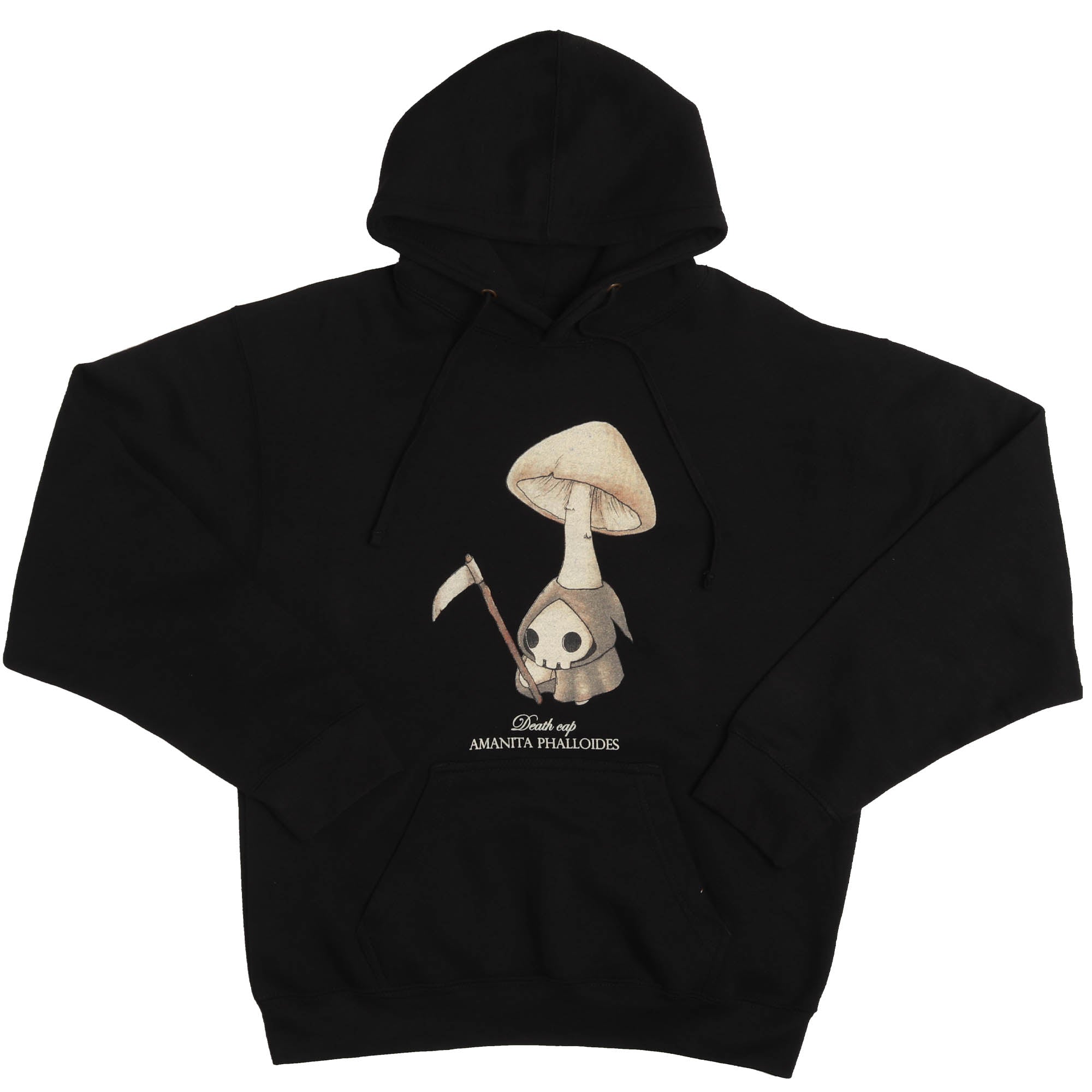 Altru Apparel Abi Toads Death Cap Mushling black Hoodie front full image