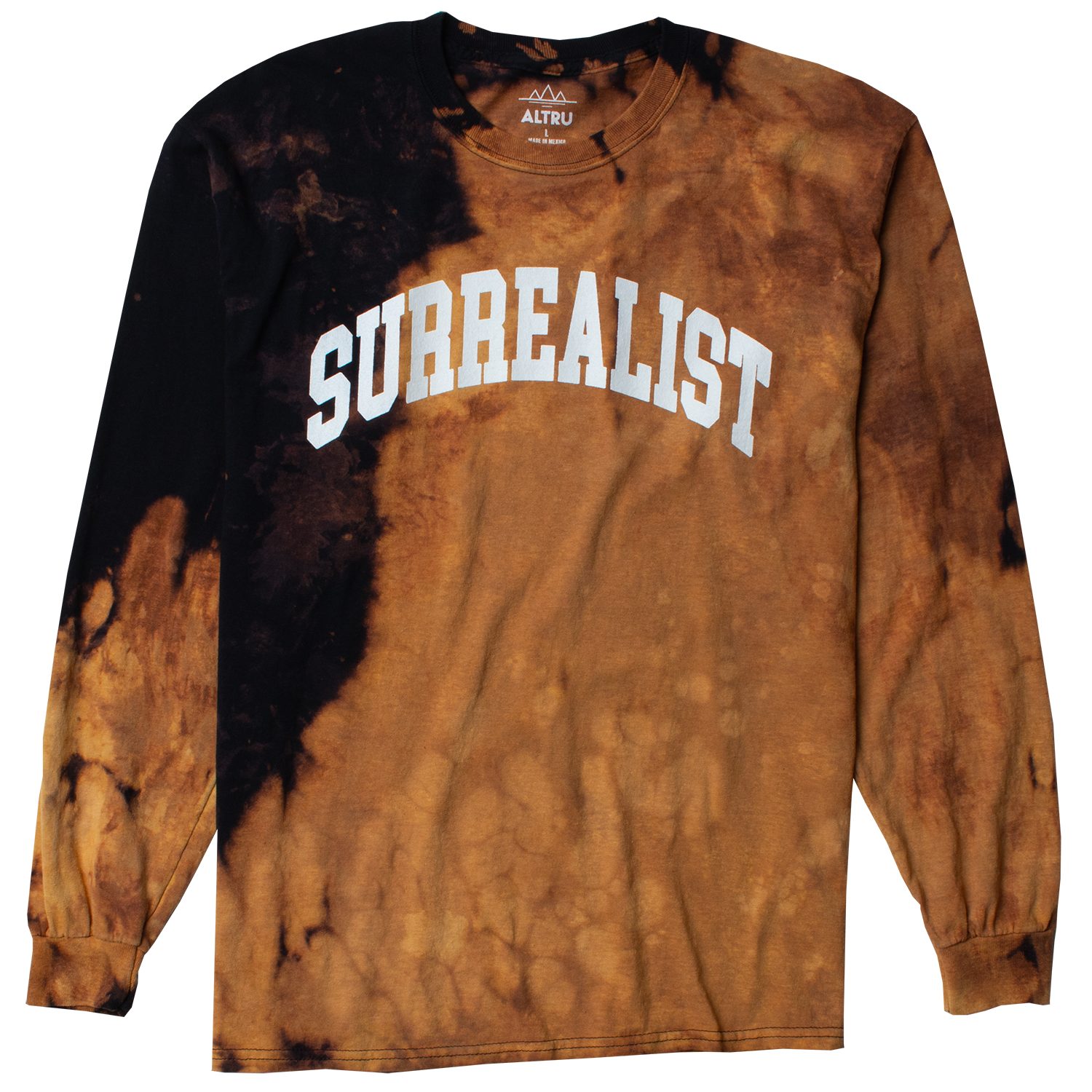 Bleach dye long on sale sleeve shirt