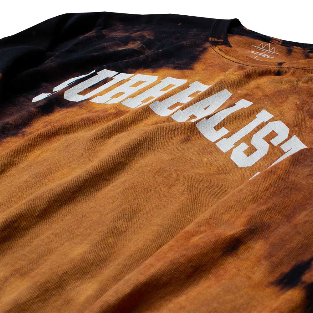 Black and orange bleached shirt online